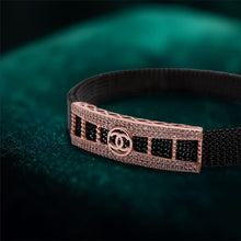 Rose Gold-Plated  925 Sterling Silver Bracelet with Cubic Zirconia – Chic & Contemporary Wristwear for Men