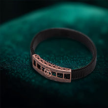 Rose Gold-Plated  925 Sterling Silver Bracelet with Cubic Zirconia – Chic & Contemporary Wristwear for Men