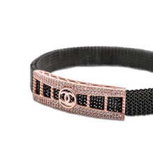 Rose Gold-Plated  925 Sterling Silver Bracelet with Cubic Zirconia – Chic & Contemporary Wristwear for Men