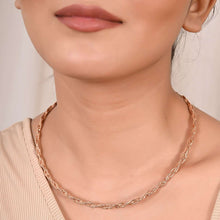 Twisted Rope Chain in Rose Gold-Plated 925 Sterling Silver for Women-Model