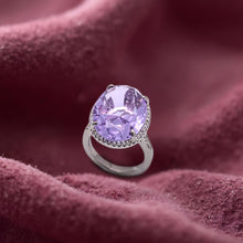 Violet Vow 925 Sterling Silver Ring – A Touch of Royalty, A Statement of Grace