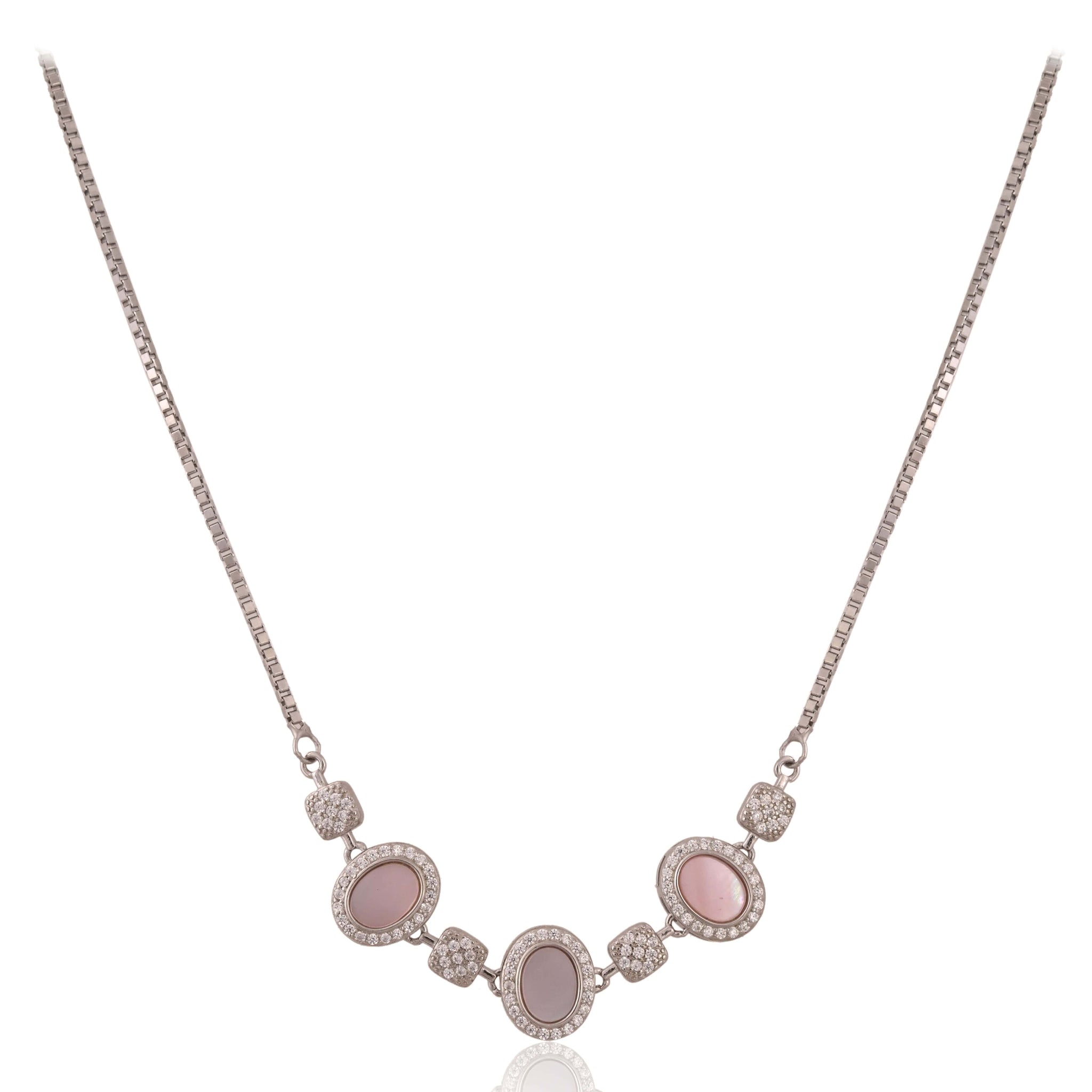 Women's 925 Sterling Silver Jewelry Set with Cubic Zirconia
