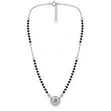 Silvica Solitaire Halo 925 sterling silver mangalsutra FM11 full view