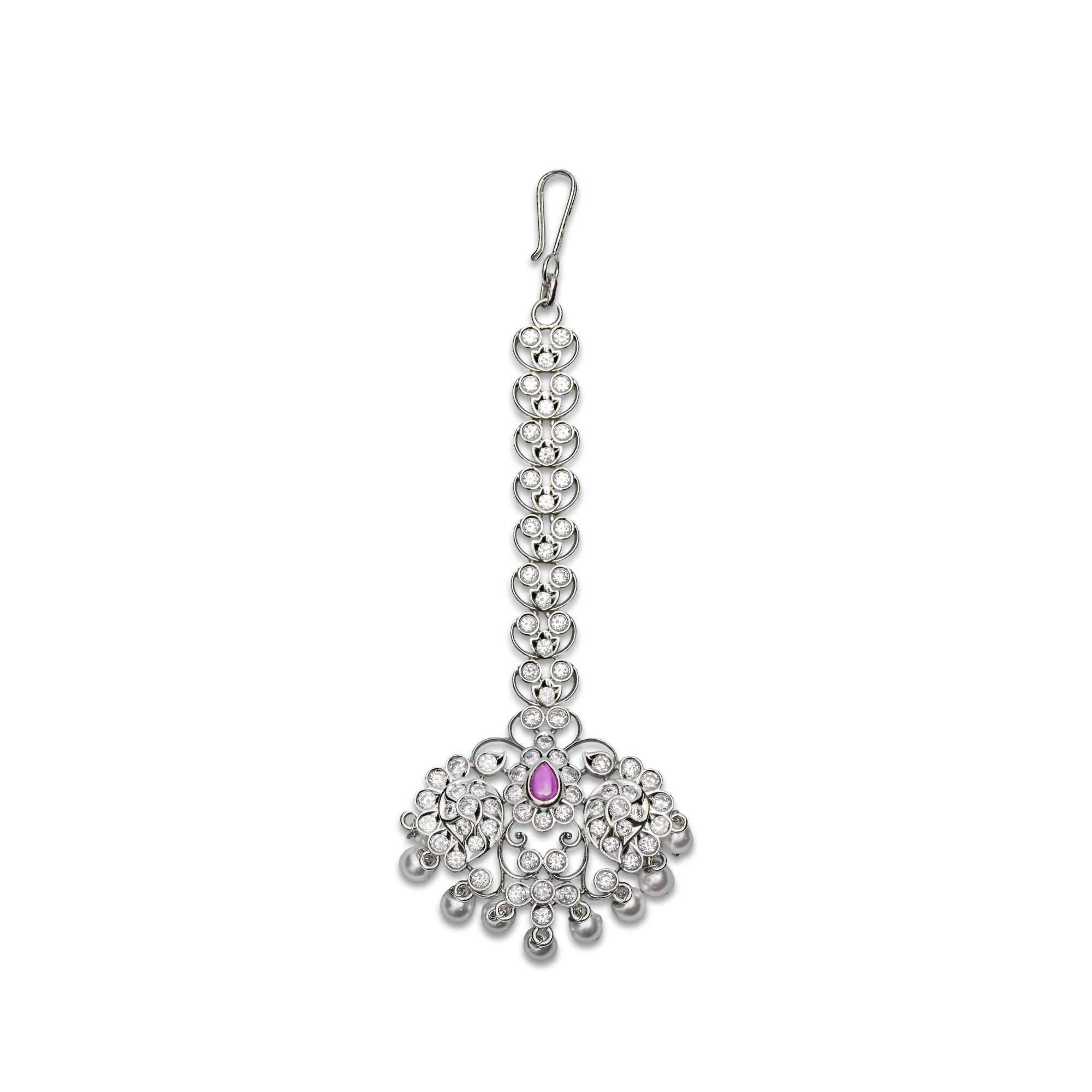 The Lovers Twinkle Silver Diamond Maang Tikka For Women