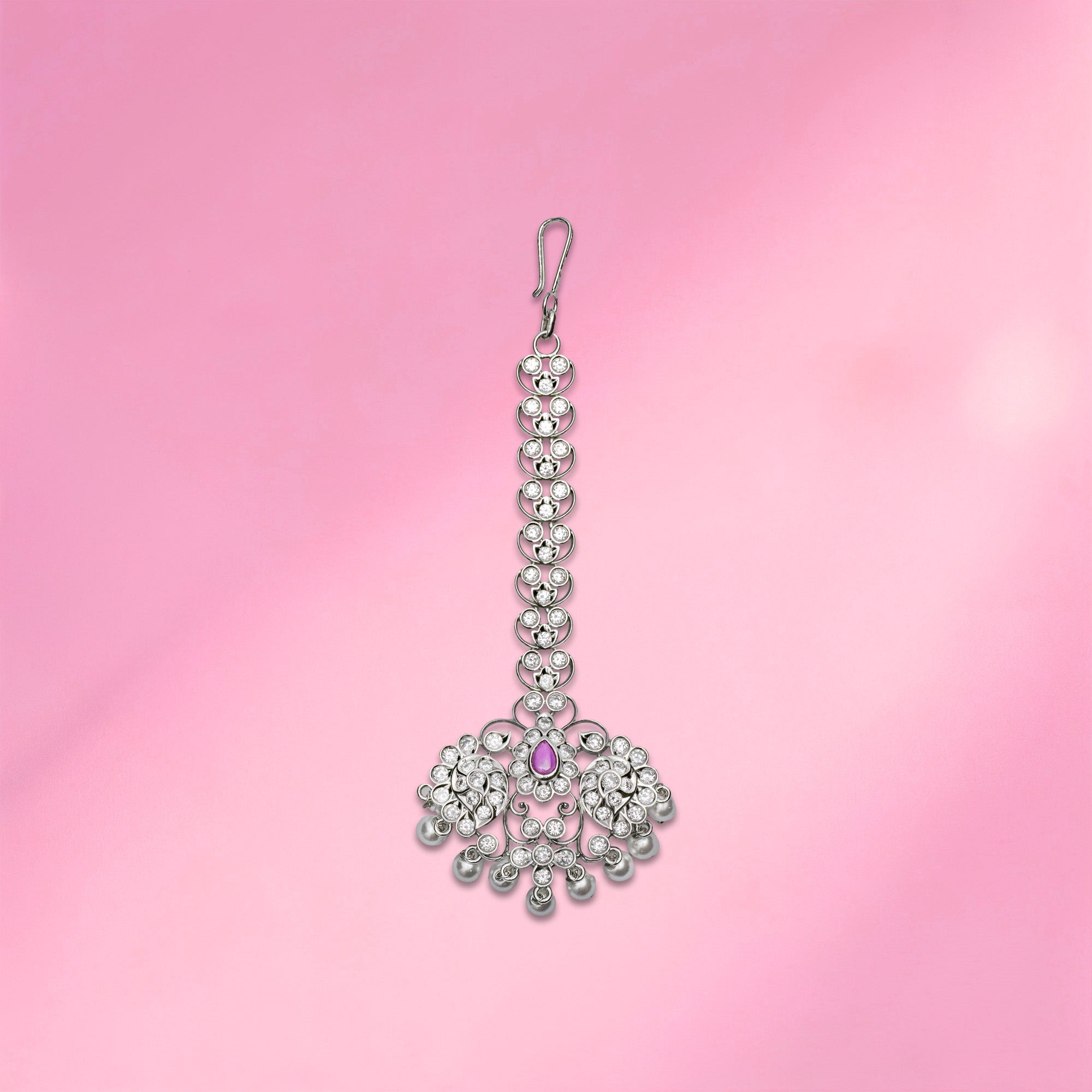 The Lovers Twinkle Silver Diamond Maang Tikka For Women